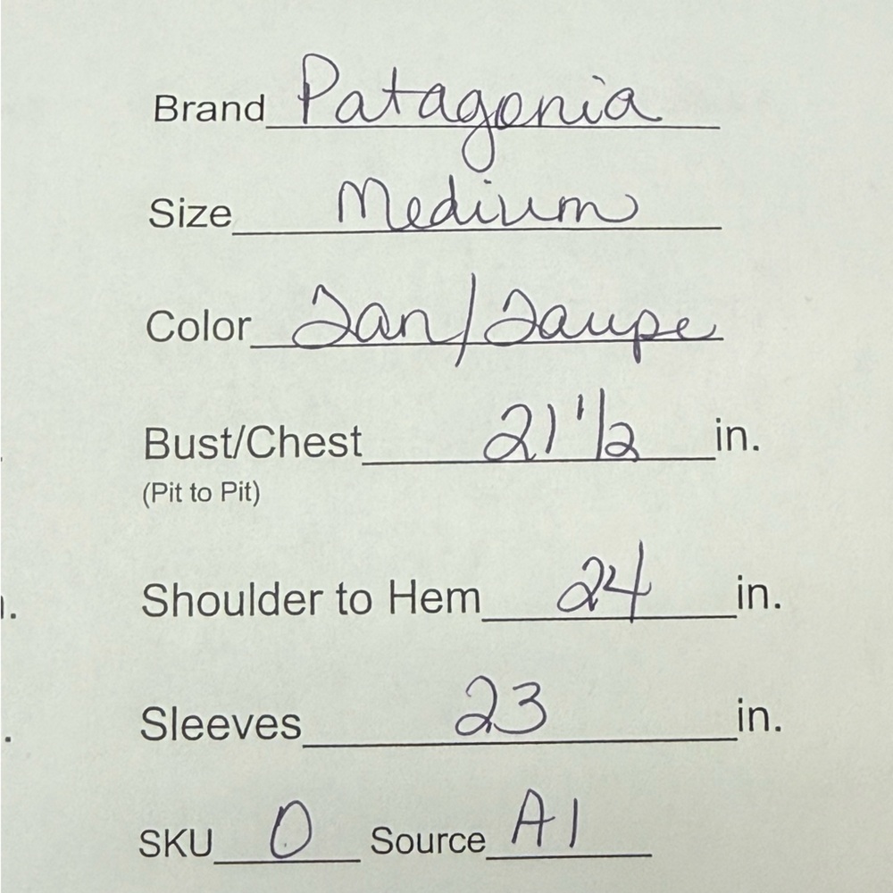 Patagonia Sherpa Fleece Pullover Medium Taupe Quarter Zip Cozy Jacket Top - Picture 12 of 12
